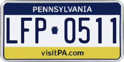 PA license plate LFP0511