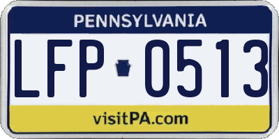 PA license plate LFP0513