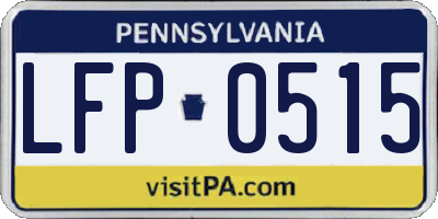 PA license plate LFP0515