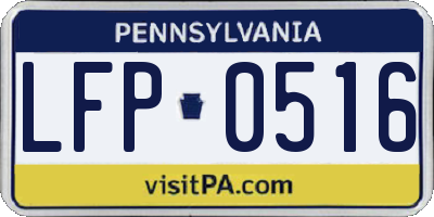 PA license plate LFP0516