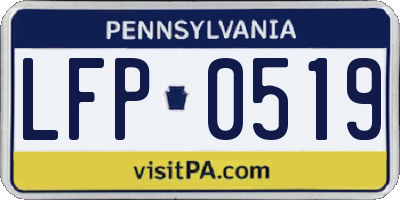 PA license plate LFP0519