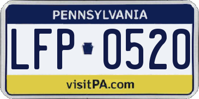PA license plate LFP0520