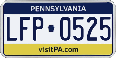 PA license plate LFP0525