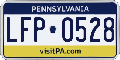 PA license plate LFP0528