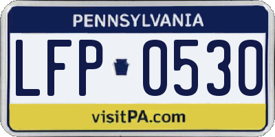PA license plate LFP0530