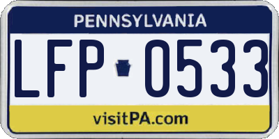 PA license plate LFP0533