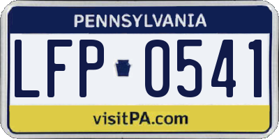 PA license plate LFP0541