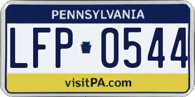 PA license plate LFP0544