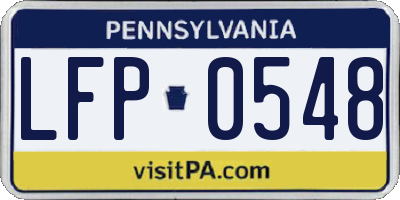 PA license plate LFP0548