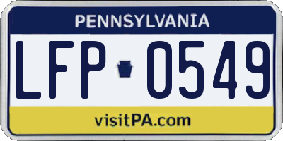 PA license plate LFP0549
