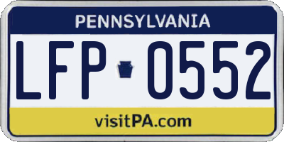 PA license plate LFP0552