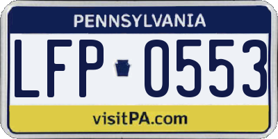 PA license plate LFP0553