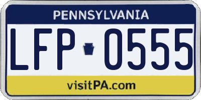 PA license plate LFP0555