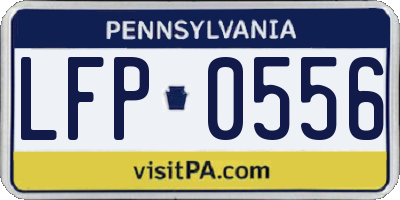 PA license plate LFP0556