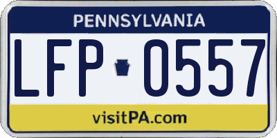 PA license plate LFP0557