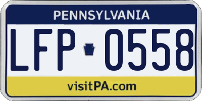 PA license plate LFP0558