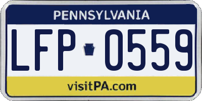 PA license plate LFP0559