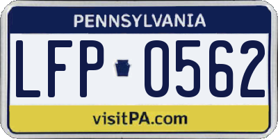 PA license plate LFP0562