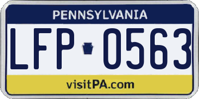 PA license plate LFP0563