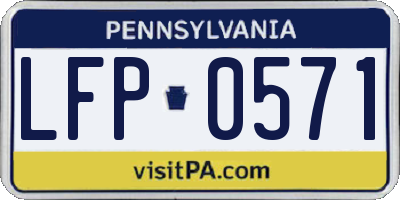 PA license plate LFP0571