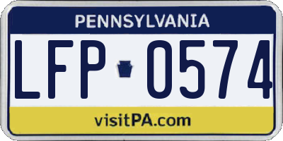 PA license plate LFP0574
