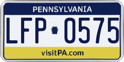 PA license plate LFP0575