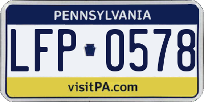 PA license plate LFP0578