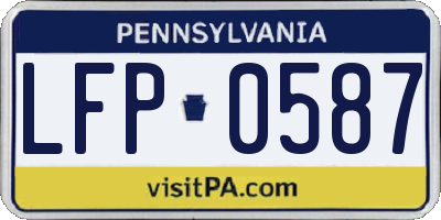 PA license plate LFP0587