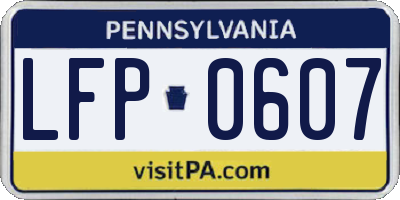 PA license plate LFP0607