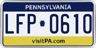 PA license plate LFP0610