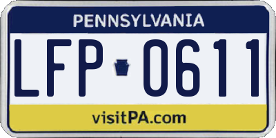 PA license plate LFP0611