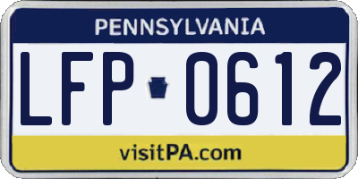 PA license plate LFP0612