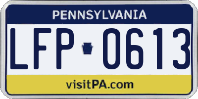 PA license plate LFP0613