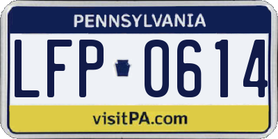 PA license plate LFP0614
