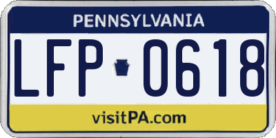 PA license plate LFP0618