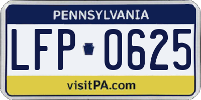 PA license plate LFP0625