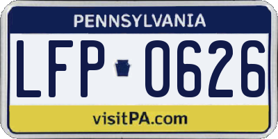 PA license plate LFP0626