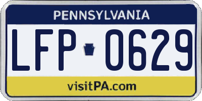 PA license plate LFP0629