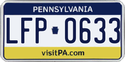 PA license plate LFP0633