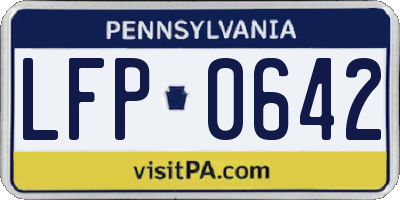 PA license plate LFP0642