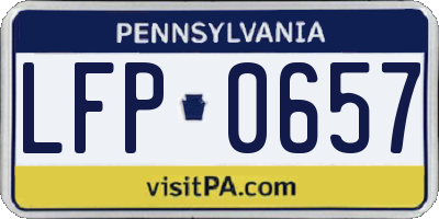PA license plate LFP0657