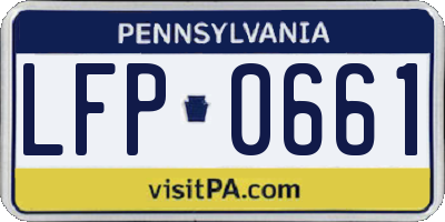 PA license plate LFP0661