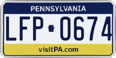 PA license plate LFP0674