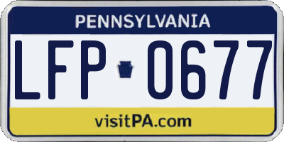 PA license plate LFP0677