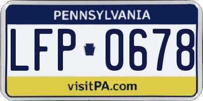 PA license plate LFP0678