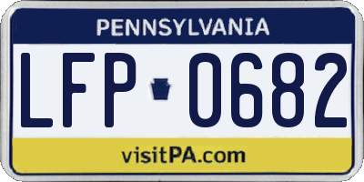PA license plate LFP0682