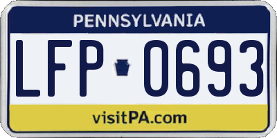 PA license plate LFP0693