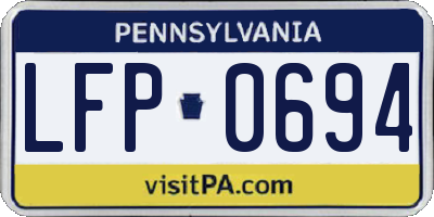 PA license plate LFP0694