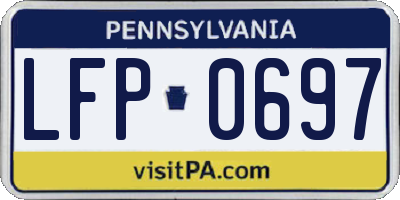 PA license plate LFP0697