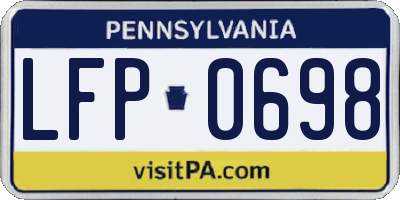 PA license plate LFP0698
